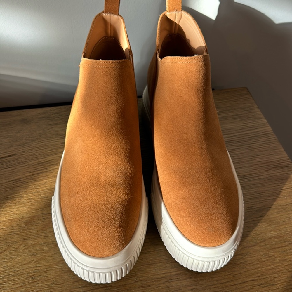 Wendie waterproof tan suede platform boots